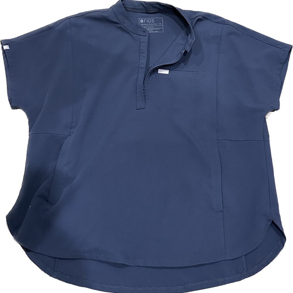 Figs Night Sky limited edition scrub top zipper mandarin style XL